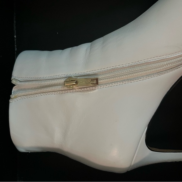 Elegant white leather boots - Picture 6 of 8